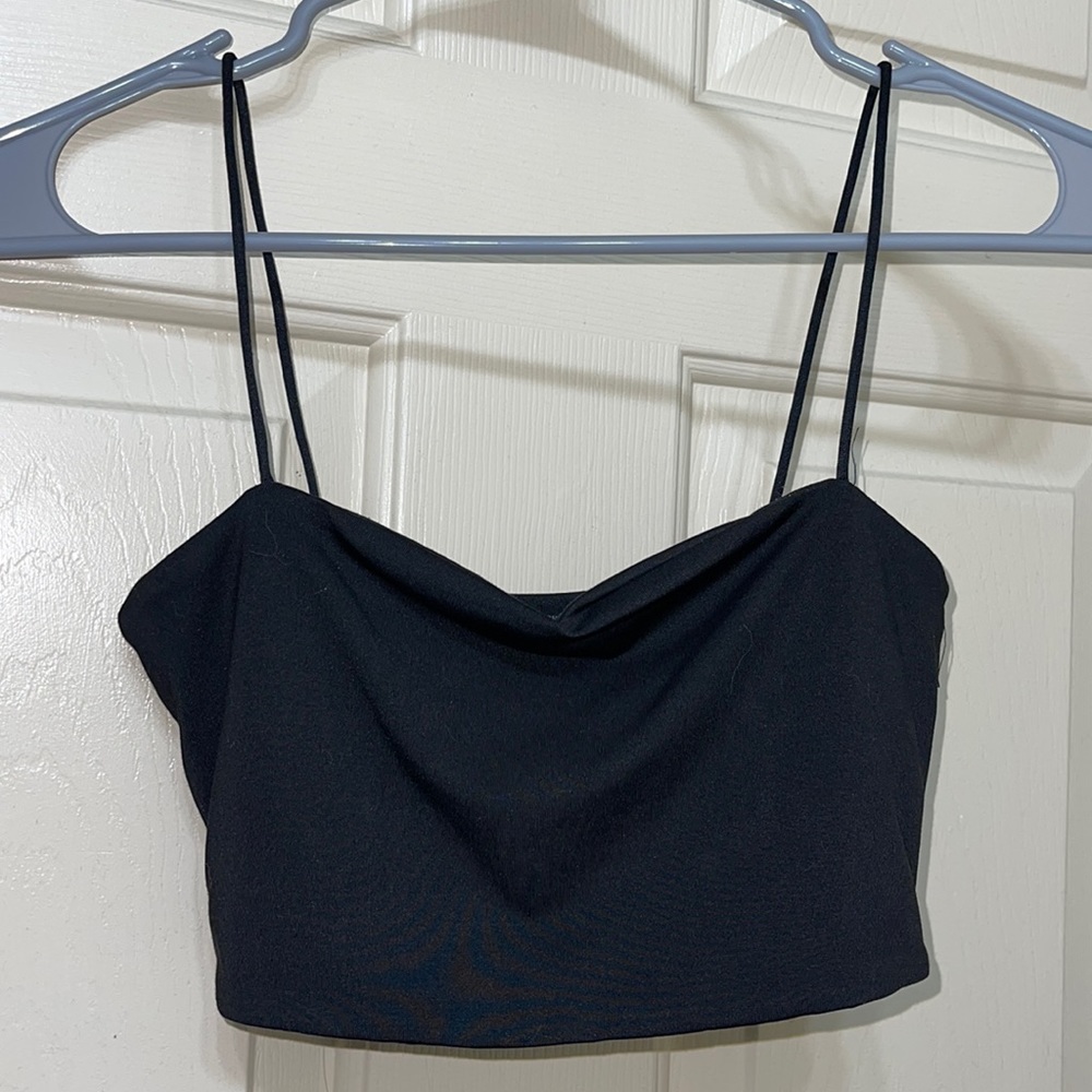 black tank top bralette